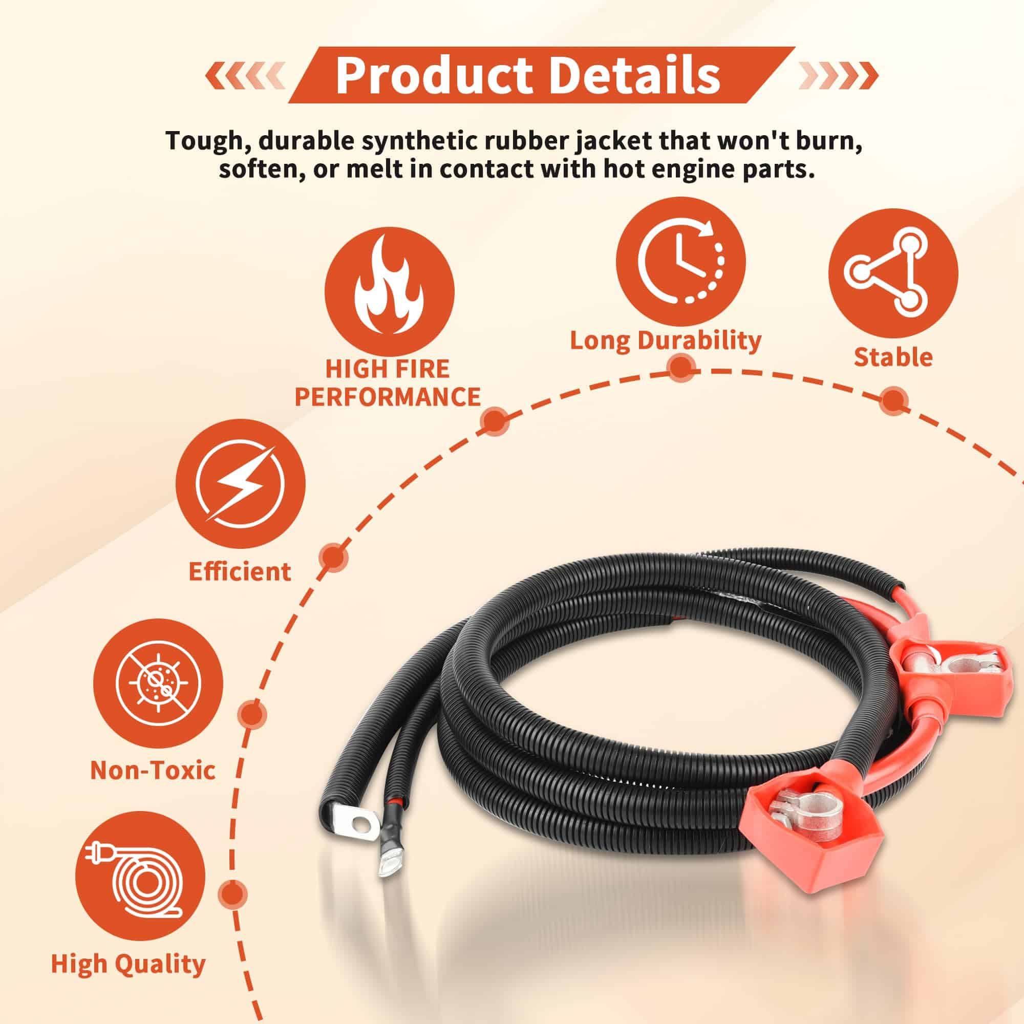 Cable de Batería Ulreon Standard Motor Products A123-00HP, - Imagen 6