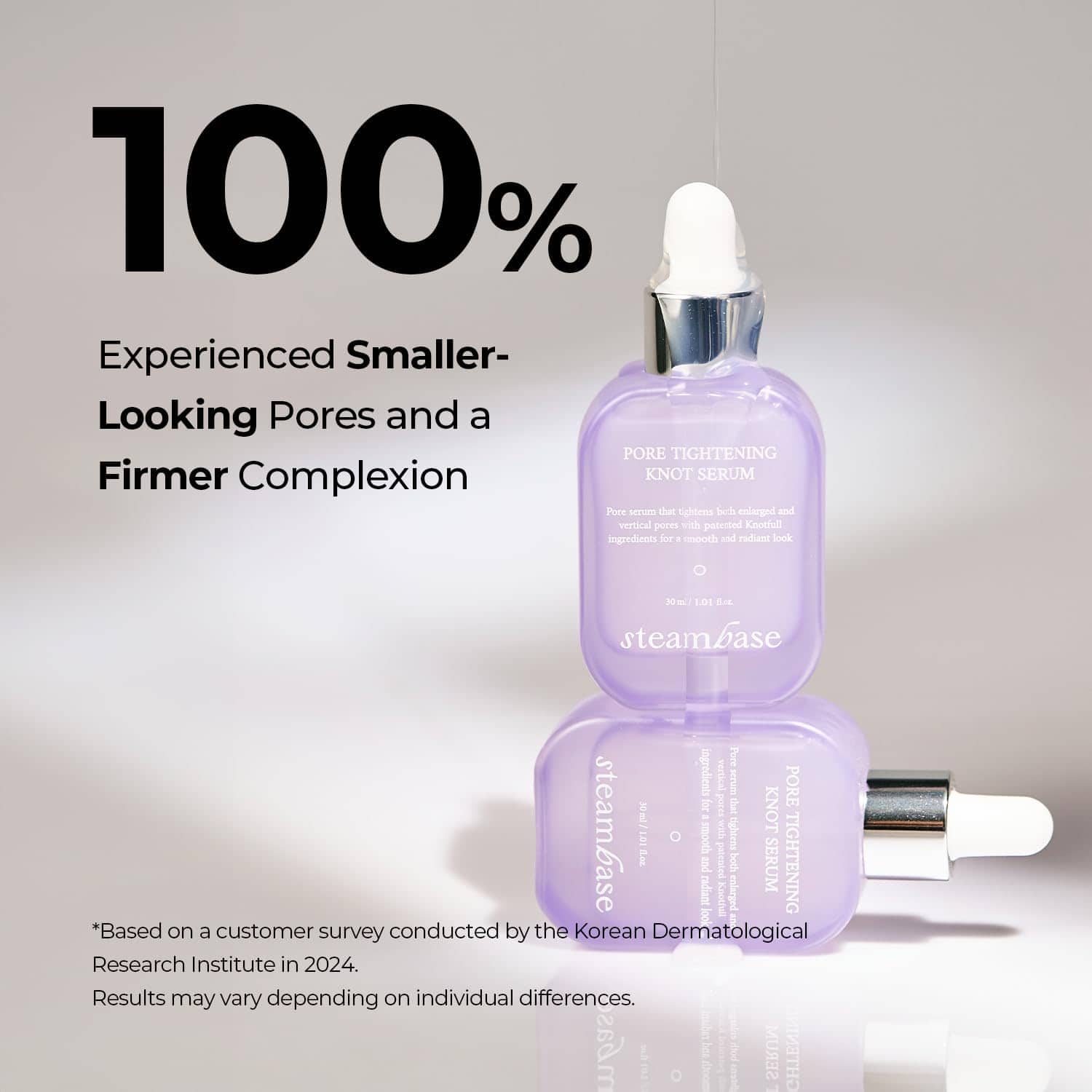 Suero STEAMBASE Pore Tightening Knot, 1.01 fl oz | Ácido - Imagen 4