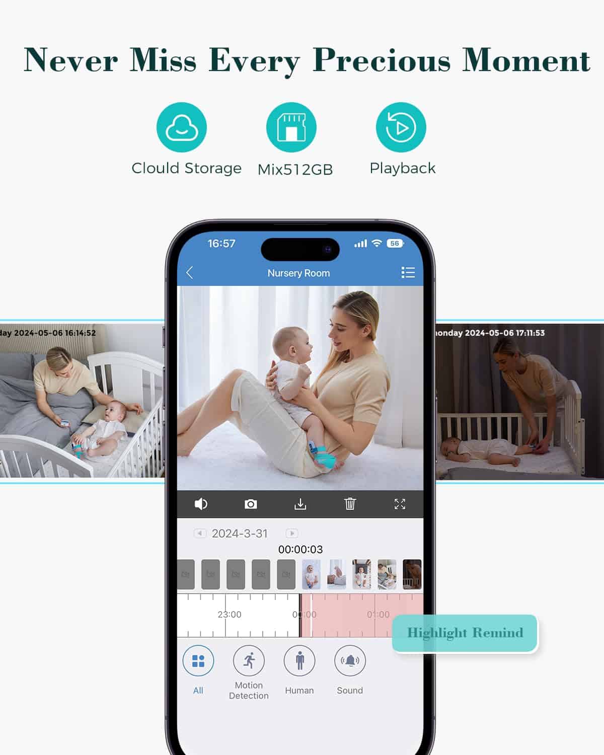 Monitor de bebé Babytone - Calcetín de sueño inteligente y - Imagen 8