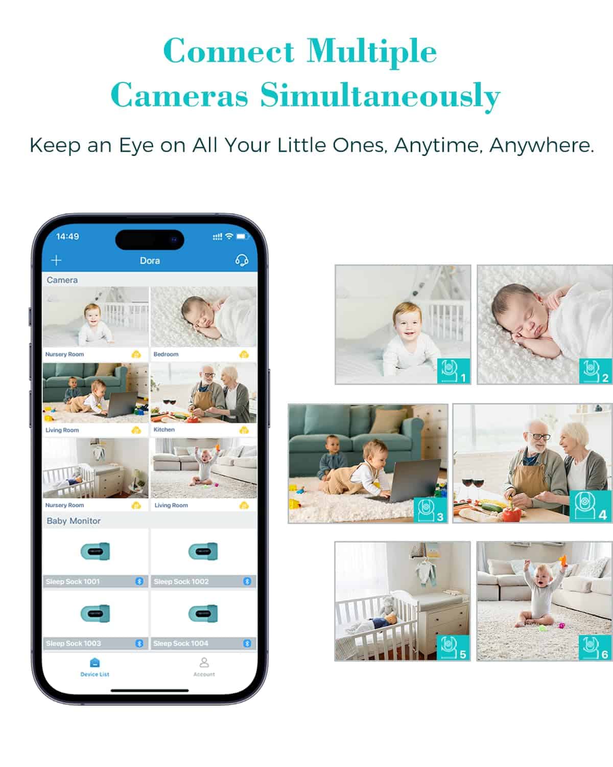 Monitor de bebé Babytone - Calcetín de sueño inteligente y - Imagen 9