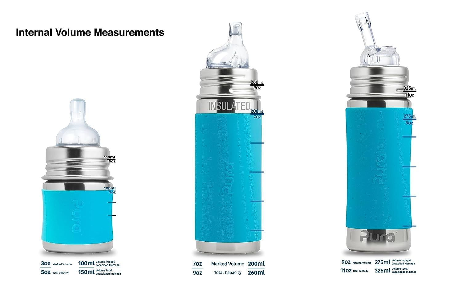 Biberón de Acero Inoxidable Aislado Pura Kiki de 9 oz / 260 - Imagen 6