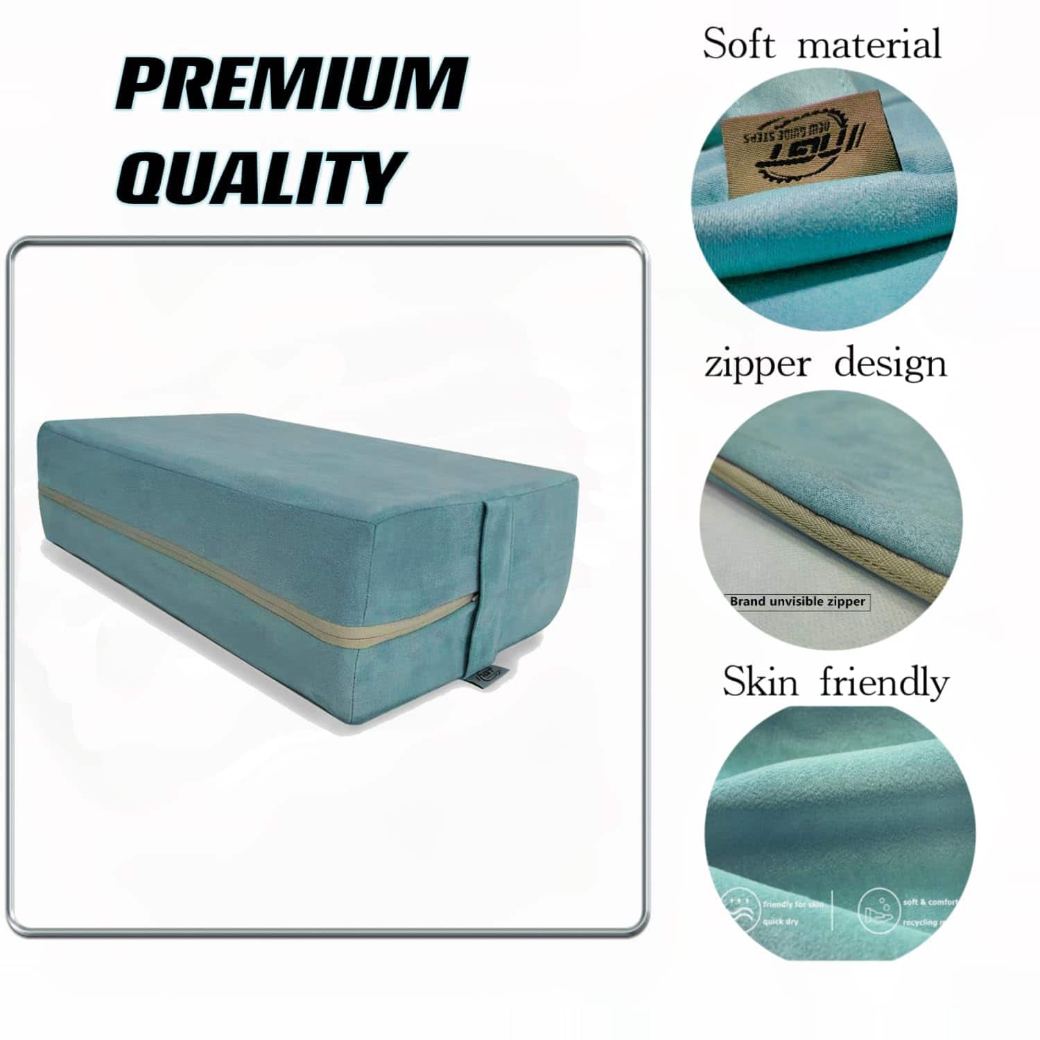 NGT nuevo paso guía Yoga Bolster Pillow para meditación y - Imagen 4