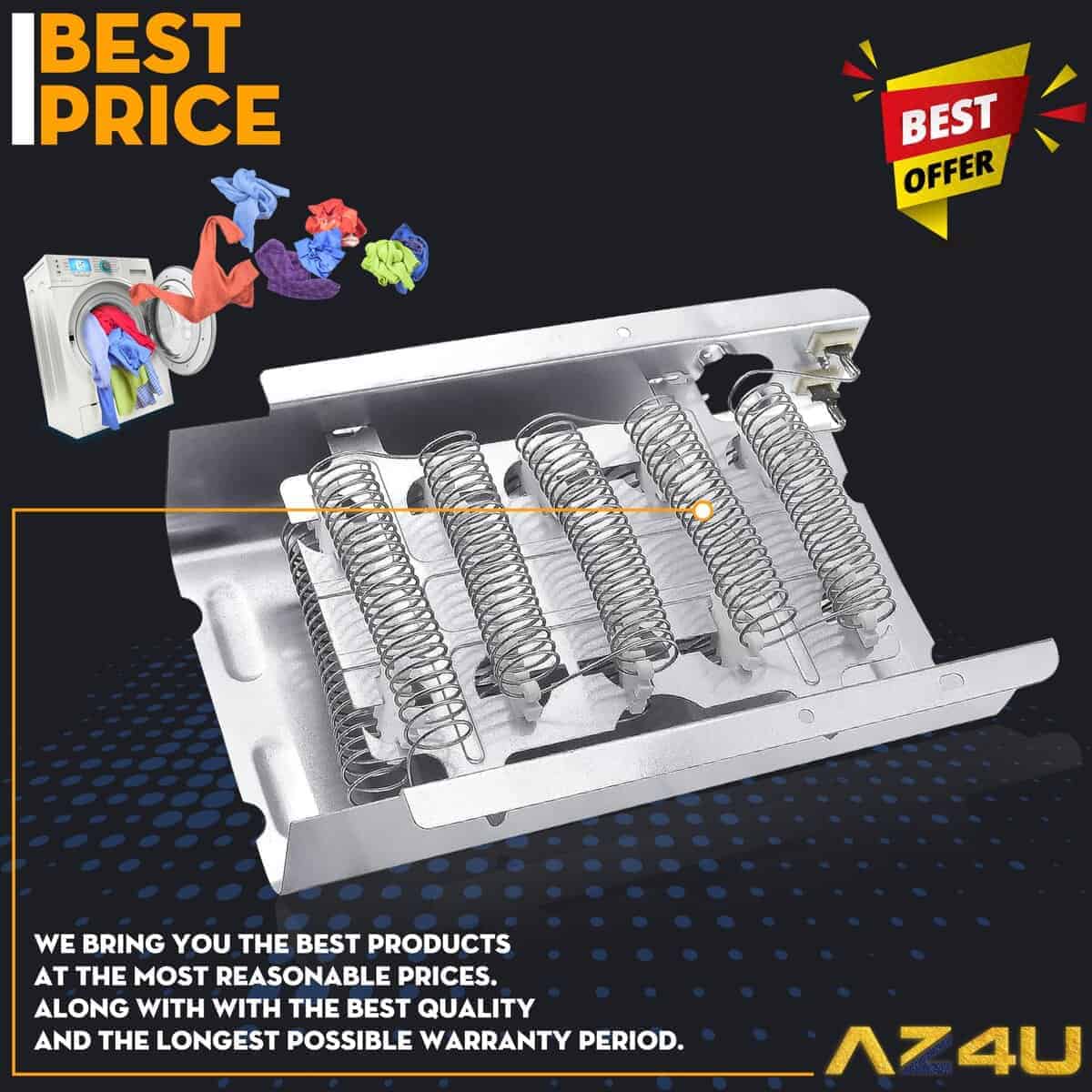 Elemento Calefactor de Secadora para Whirlpool LER5620KQ1 - Imagen 9