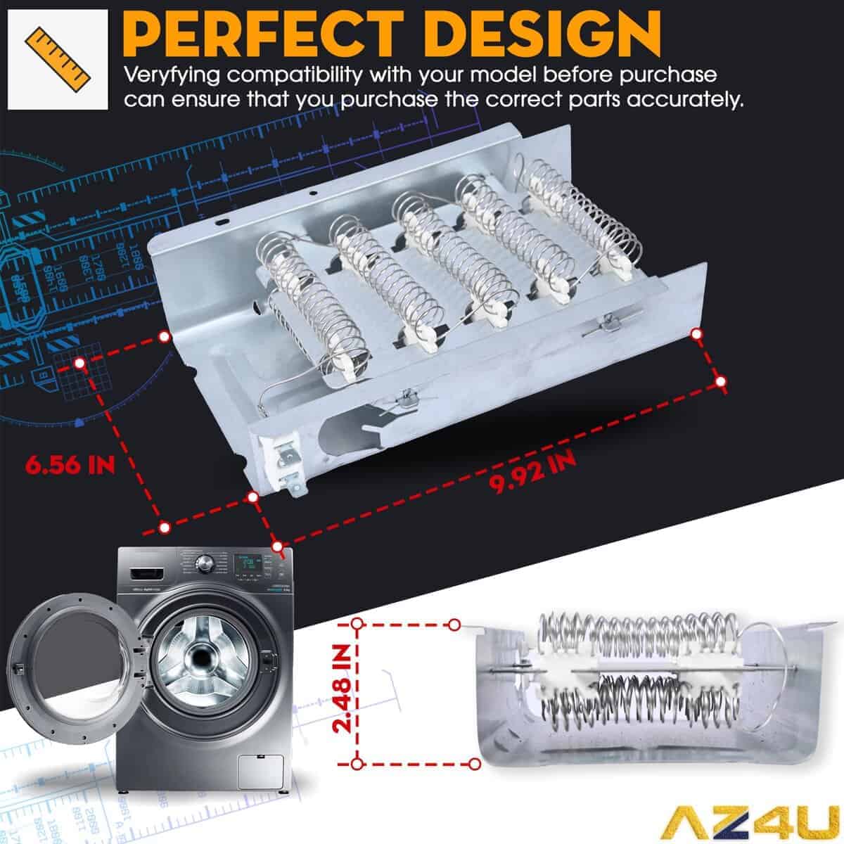 Elemento Calefactor de Secadora para Whirlpool LER5620KQ1 - Imagen 7