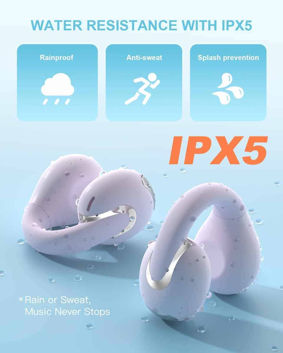 Audífonos inalámbricos Jzones Open Ear Clip -Morado - Imagen 9