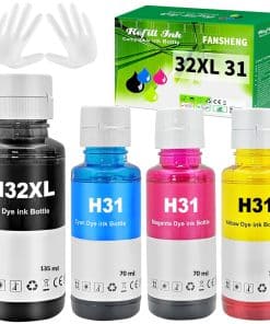 Set de 4 botellas de tinta 31 32XL de remplazo para