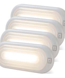 Pack de 4 Luces Interiores RVsmattly de 12V con Interruptor
