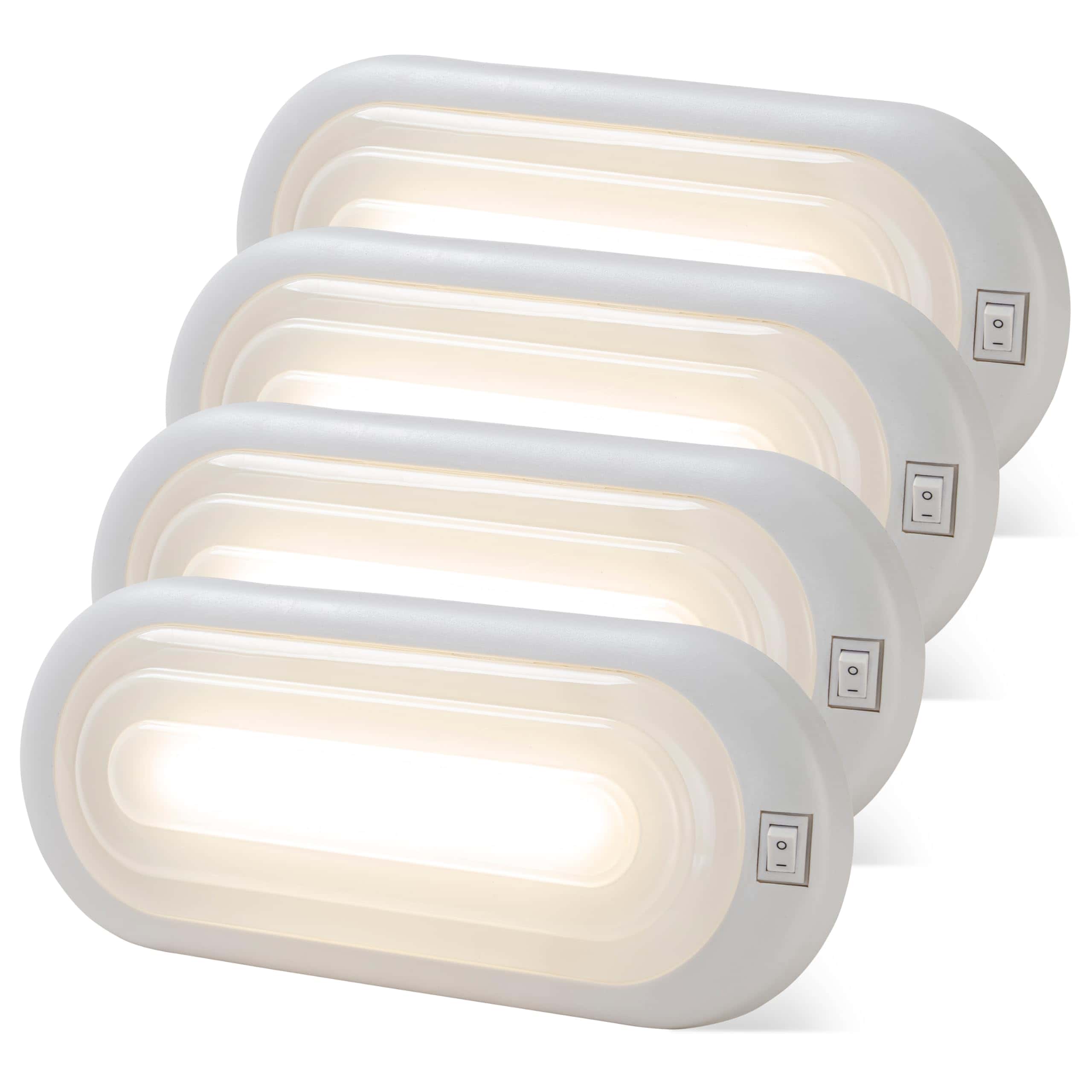 Pack de 4 Luces Interiores RVsmattly de 12V con Interruptor