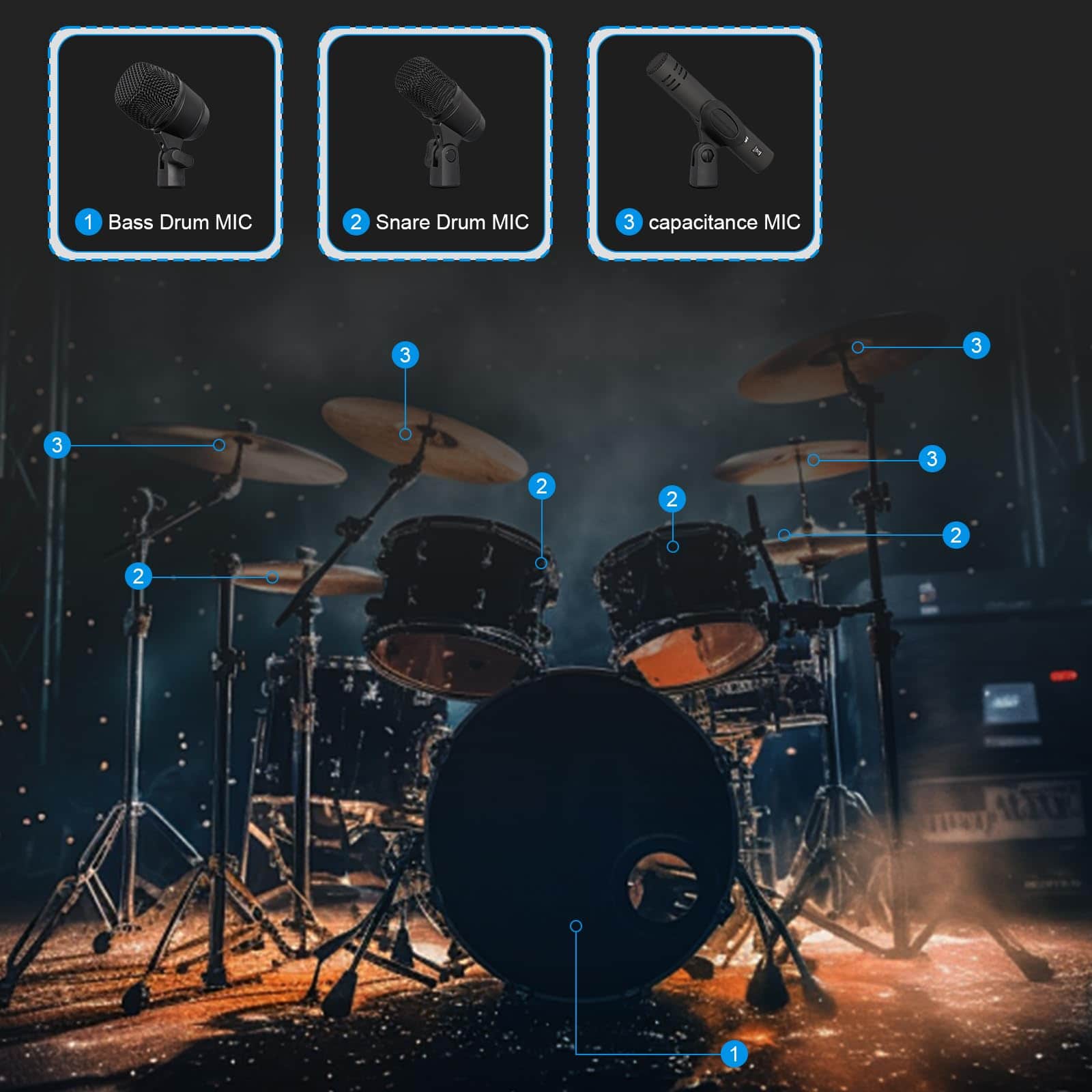 Micrófono de condensador TKLBLS Instrument, K2 Bass Drum - Imagen 6