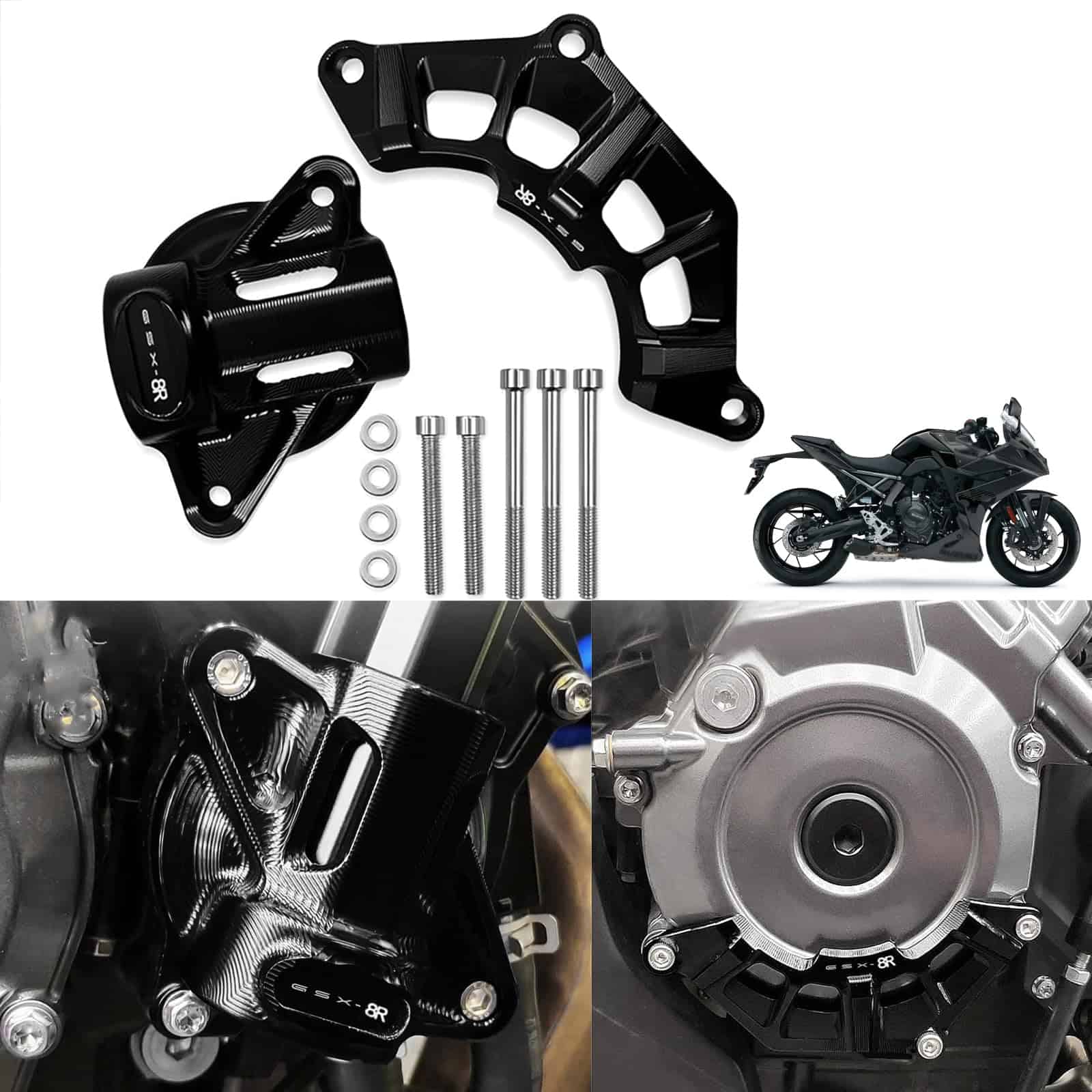 Protector de Cubierta de Motor Izquierdo Derecho para GSX8R