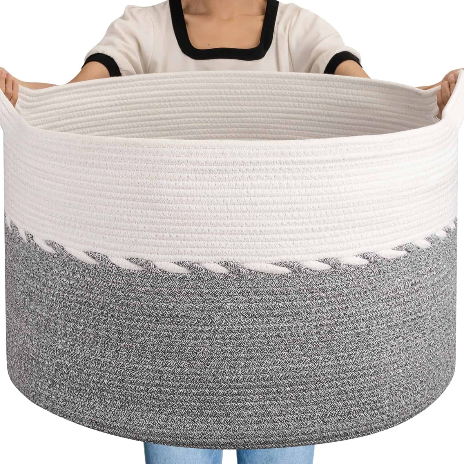 Canasto extra grande para mantas OIAHOMY 125L, 25" x 16",