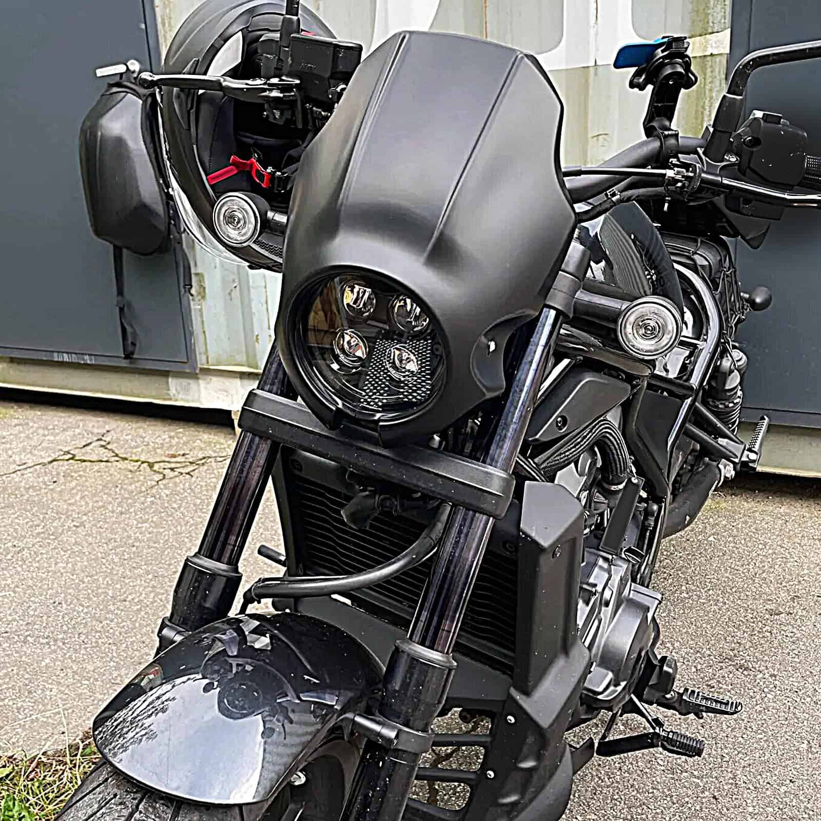 Cubierta de Parabrisas de Careta Delantera Negra Compatible - Imagen 4