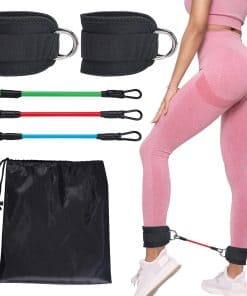 Agorizeo Bandas de Resistencia para Tobillo con Puños para