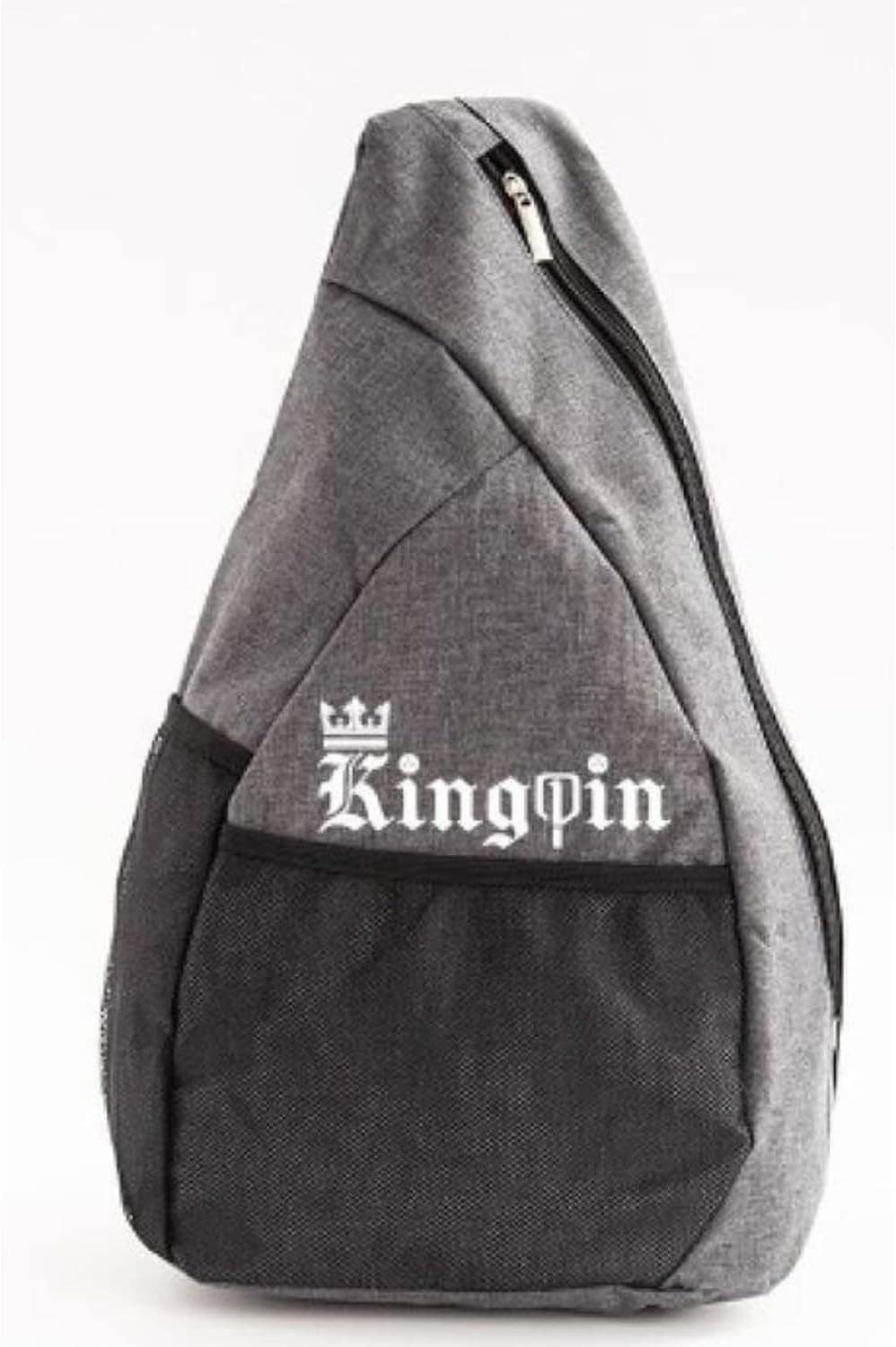 Bolso de Pickleball Kingpin Gris/Negro, Compacto, de Nylon