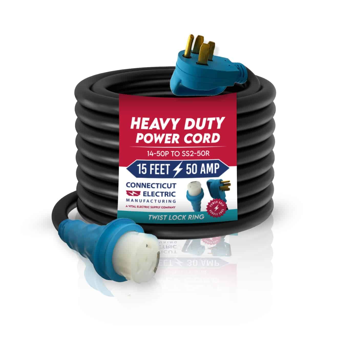 Cable de extensión para RV/EV Connecticut Electric de 15