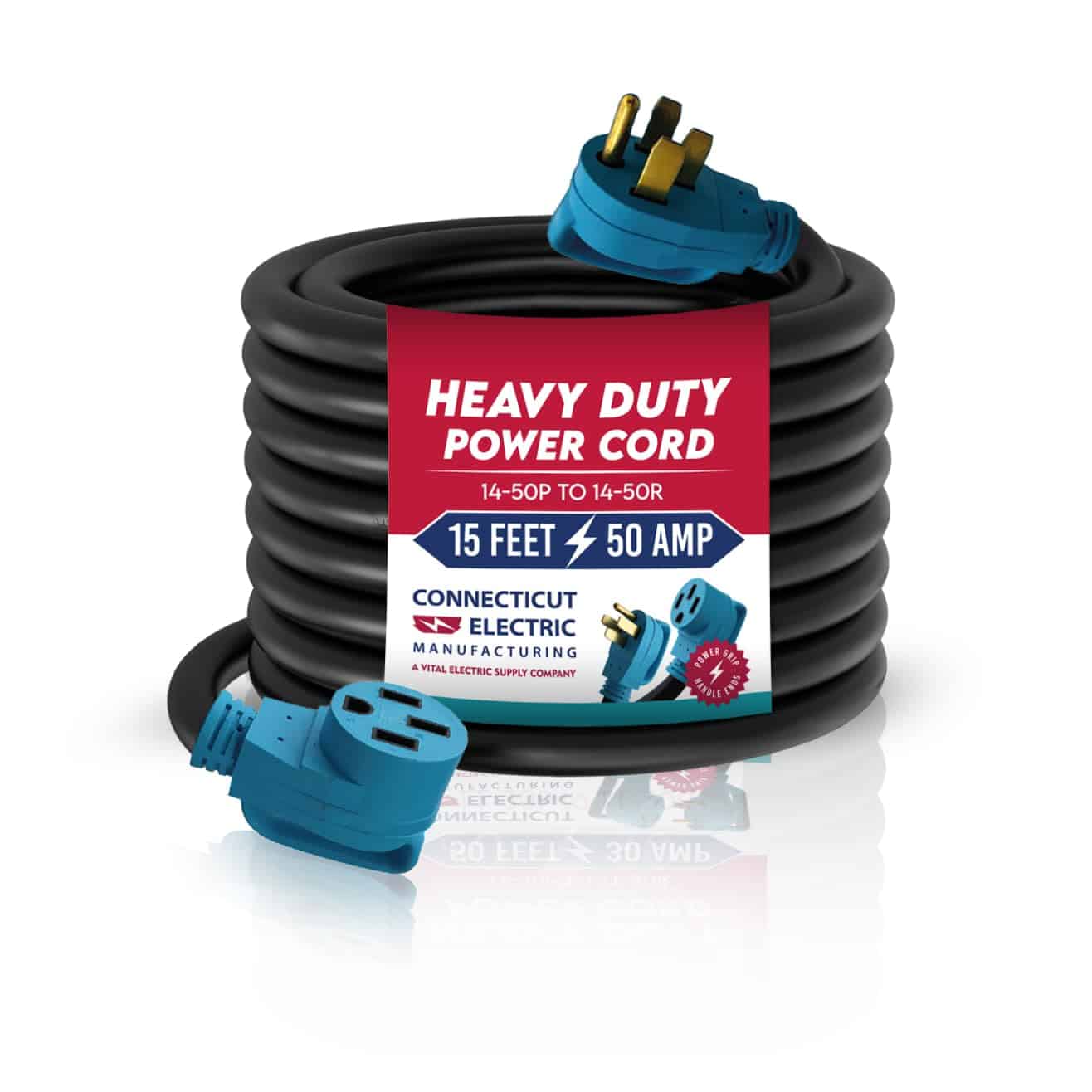 Cable de extensión para RV/EV de 15 pies y 50 amperios