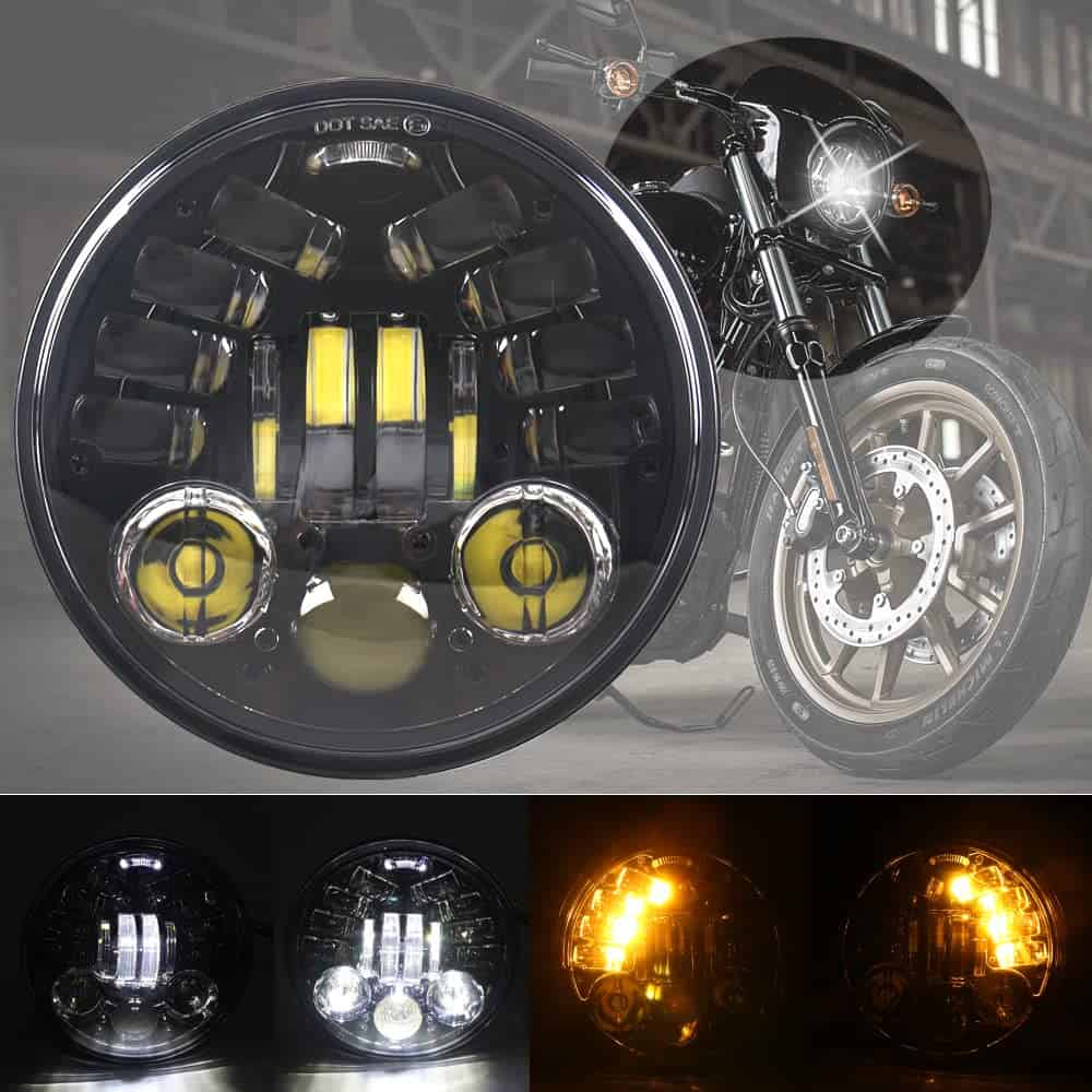 SINLIRU Faro de Motocicleta Led de 5.75 pulgadas con DRL - Imagen 7