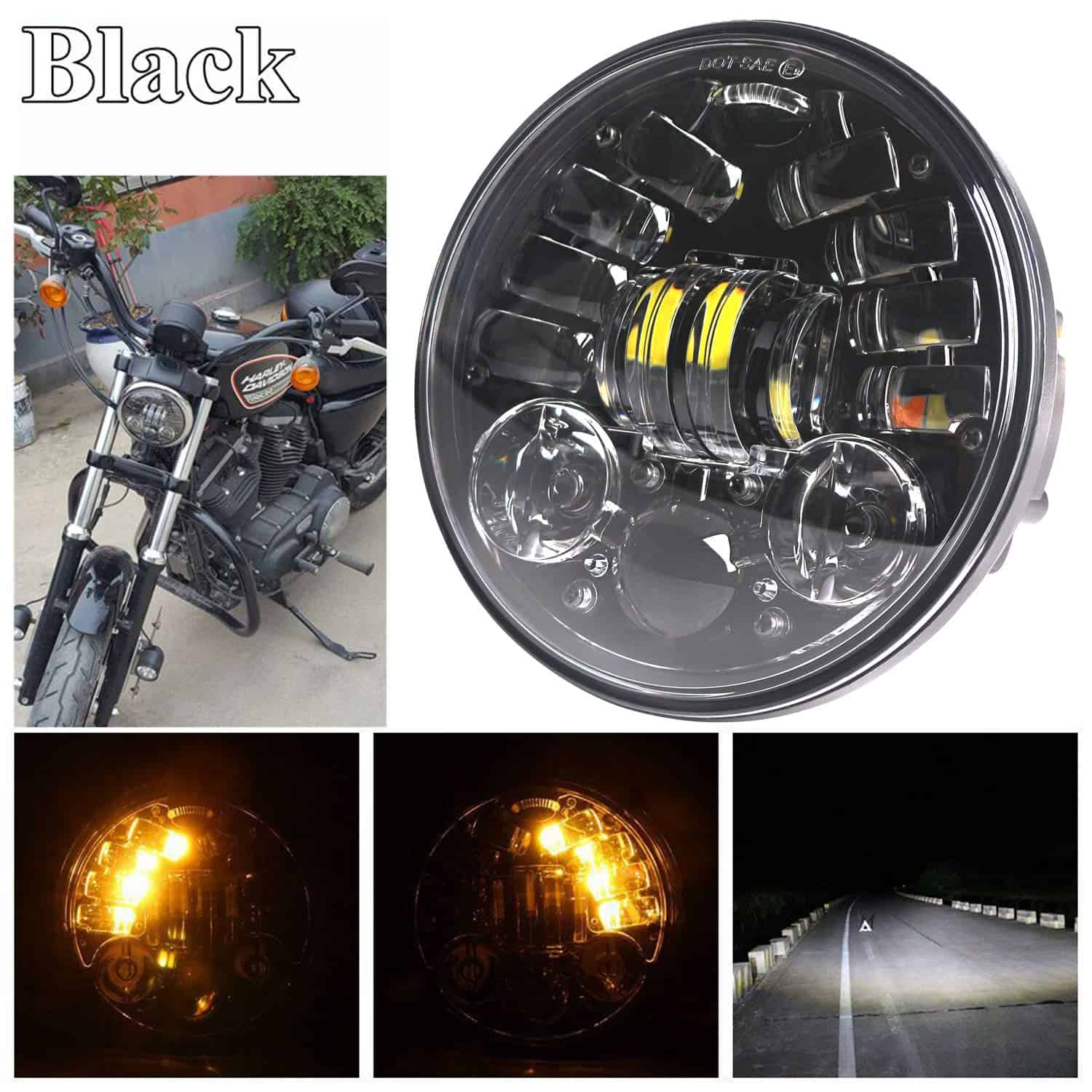 Faros Delanteros para Motocicleta SINLIRU 5.75 pulgadas Led - Imagen 6