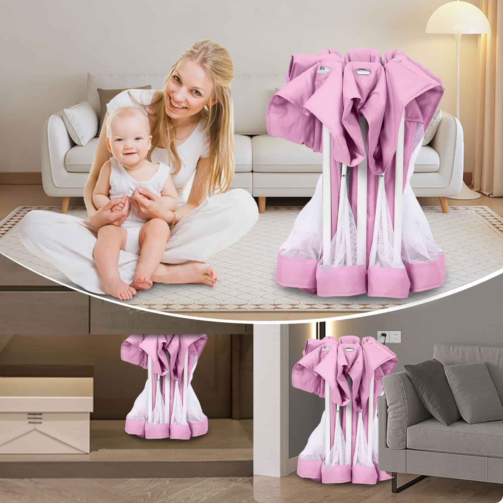 Corralito Plegable para Bebés TOREVSIOR con Tapete, 50"x50" - Imagen 5