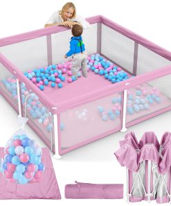 Corralito Plegable para Bebés TOREVSIOR con Tapete, 50"x50"