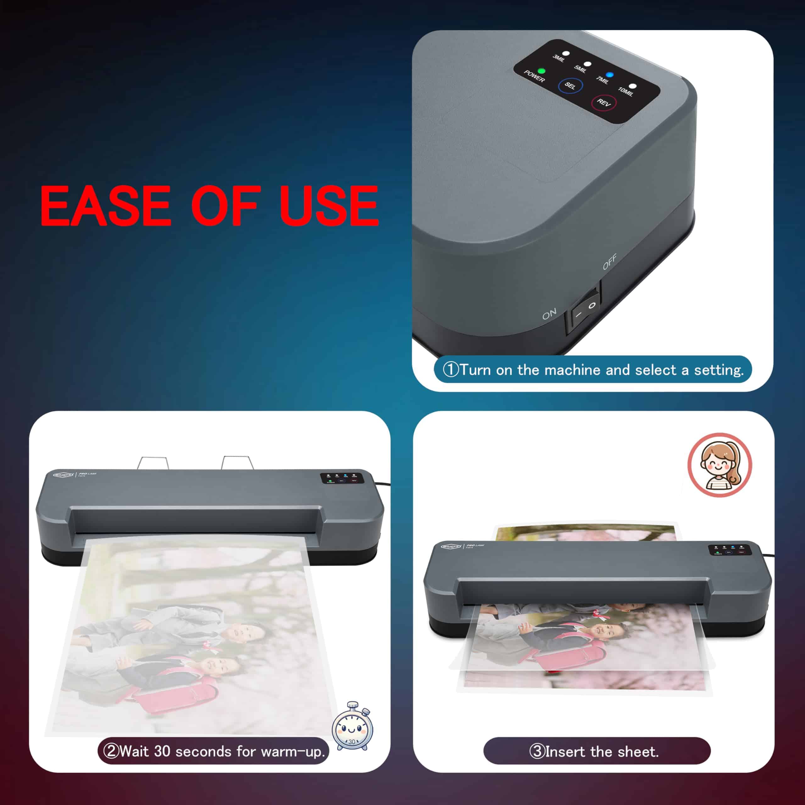 Máquina de Laminado Comercial SINCHI de 3-10 mil, 4 - Imagen 6