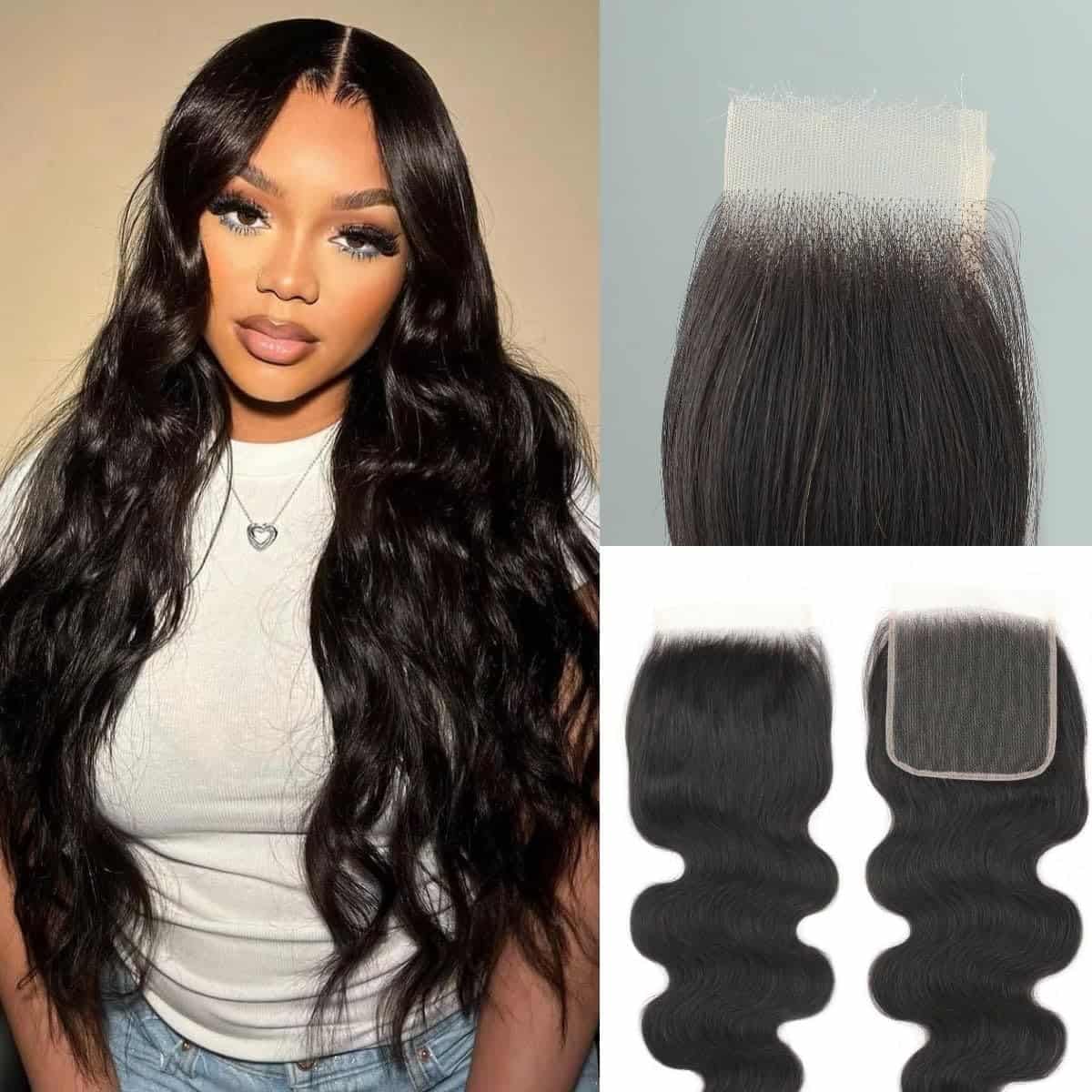 Cierre de Encaje Body Wave Real HD 5x 5 Ultrafino Invisble