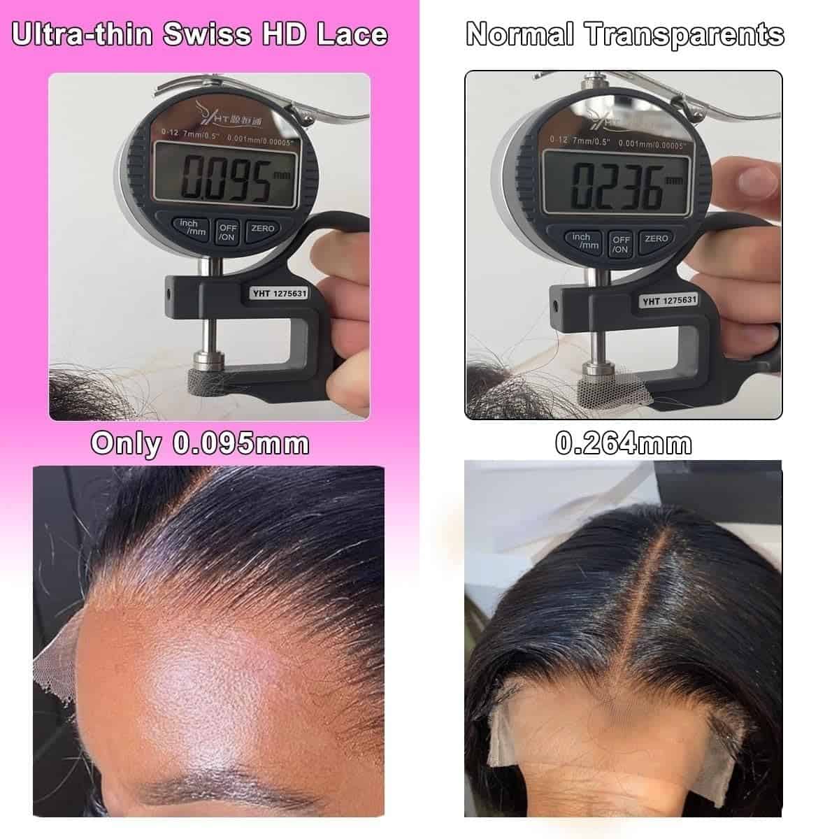 Cierre de Encaje Body Wave Real HD 5x 5 Ultrafino Invisble - Imagen 3