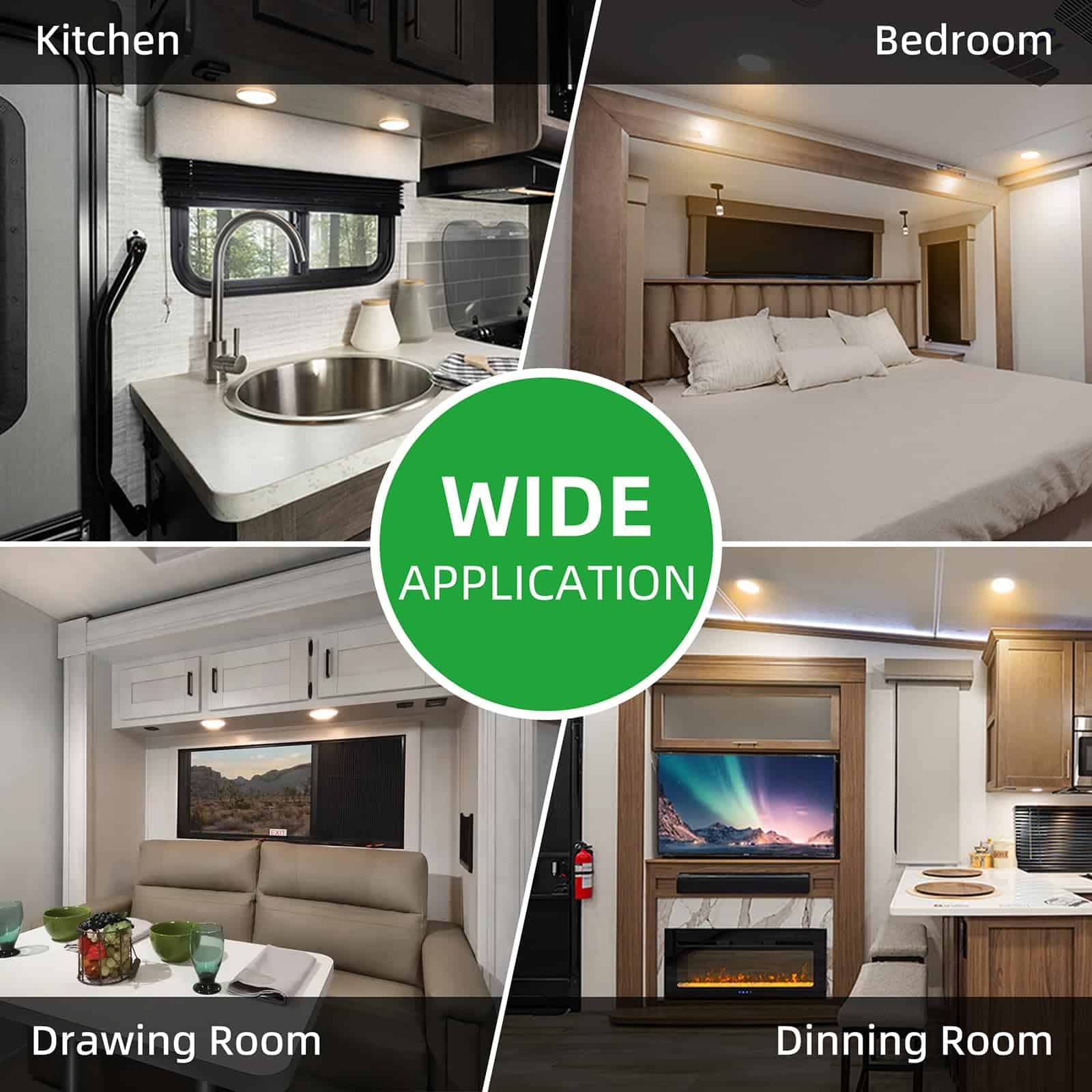 LUZ DE RV ULITECO Interior 12V, Luz de Domo de Techo para - Imagen 8