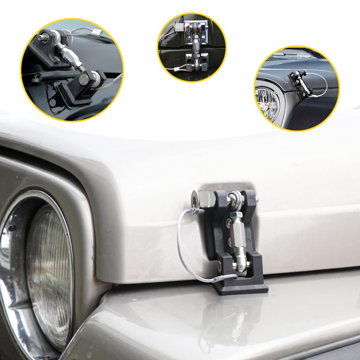 Seguros de Tapa del Motor con Llave para Wrangler JK - Imagen 6