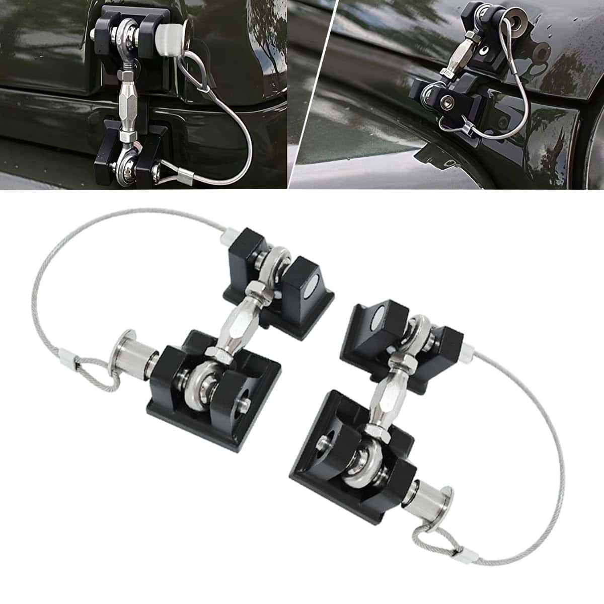 Seguros de Tapa del Motor con Llave para Wrangler JK