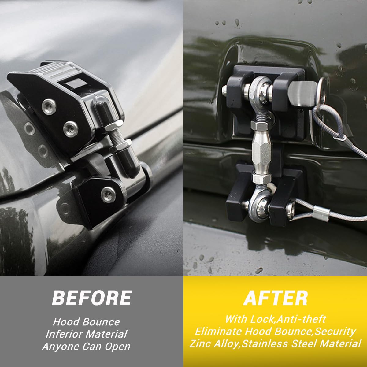 Seguros de Tapa del Motor con Llave para Wrangler JK - Imagen 3