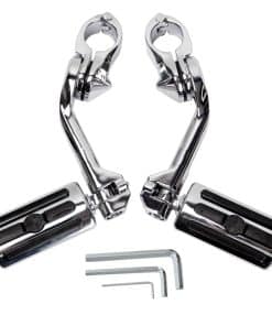 HY-SPEED Soportes de Estriberas para Motocicletas con Barra