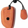 Funda de llave inteligente de cuero -Naranja