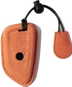 Funda de llave inteligente de cuero -Naranja