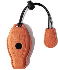 Estuche de Llavero de Cuero Genuino de Gamuza CGZOWYU