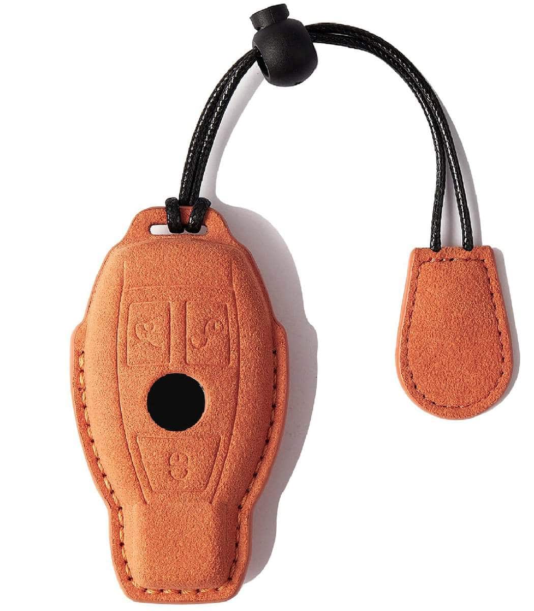 Estuche de Llavero de Cuero Genuino de Gamuza CGZOWYU