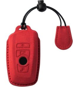 Cubierta de cuero genuino de gamuza para llavero