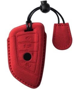 Funda de Llave Inteligente de Cuero -Rojo