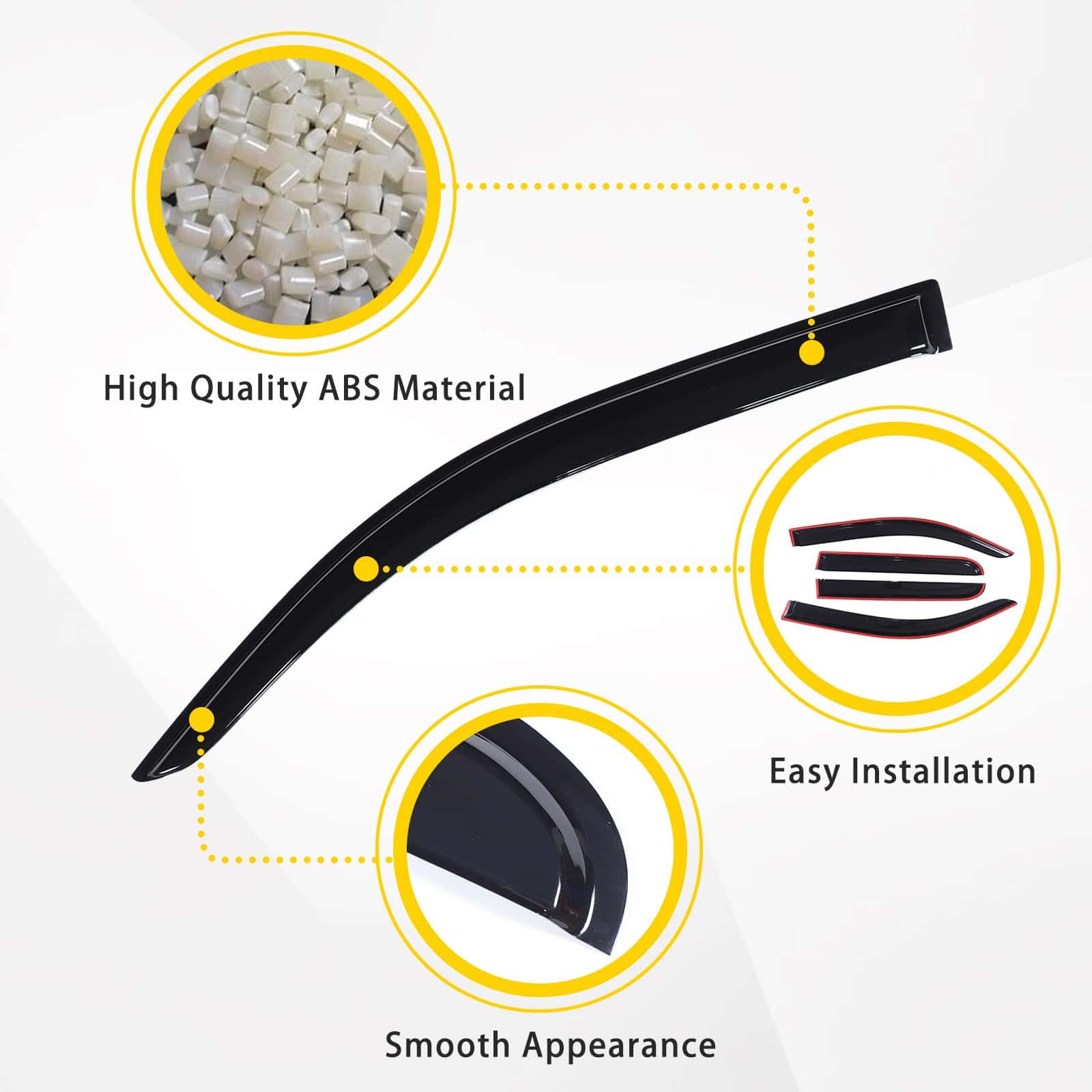 LLKUANG Visera de ventana lateral compatible con Toyota - Imagen 3