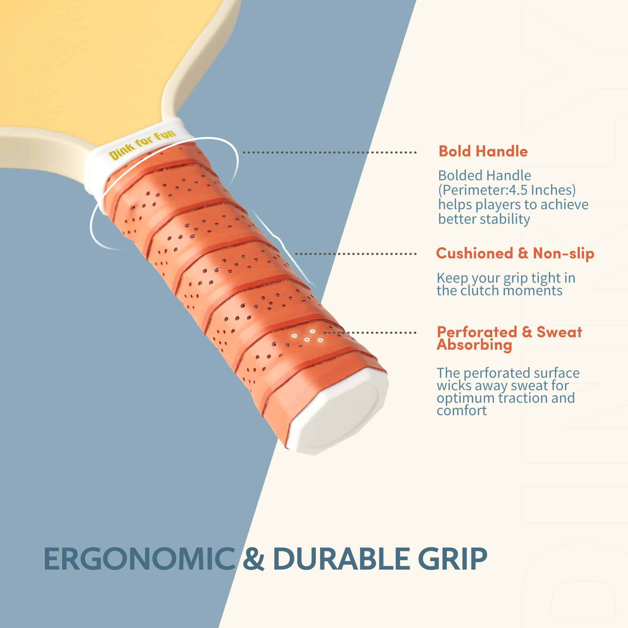 Set de 4 Palas de Pickleball - Raqueta Ligera de Grafito - Imagen 4