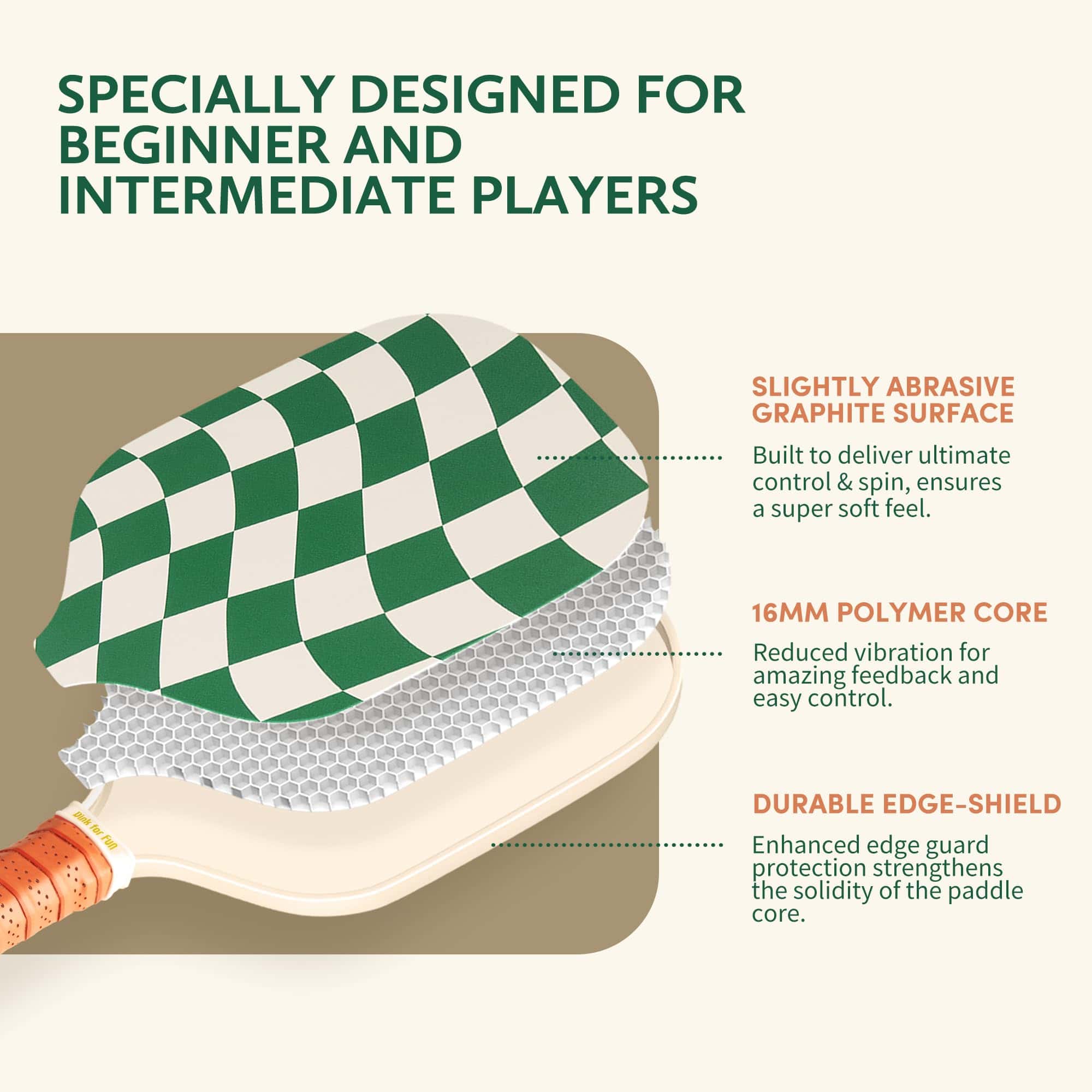 Paletas de Pickleball Dinkly Set de 2 - Paleta de - Imagen 3