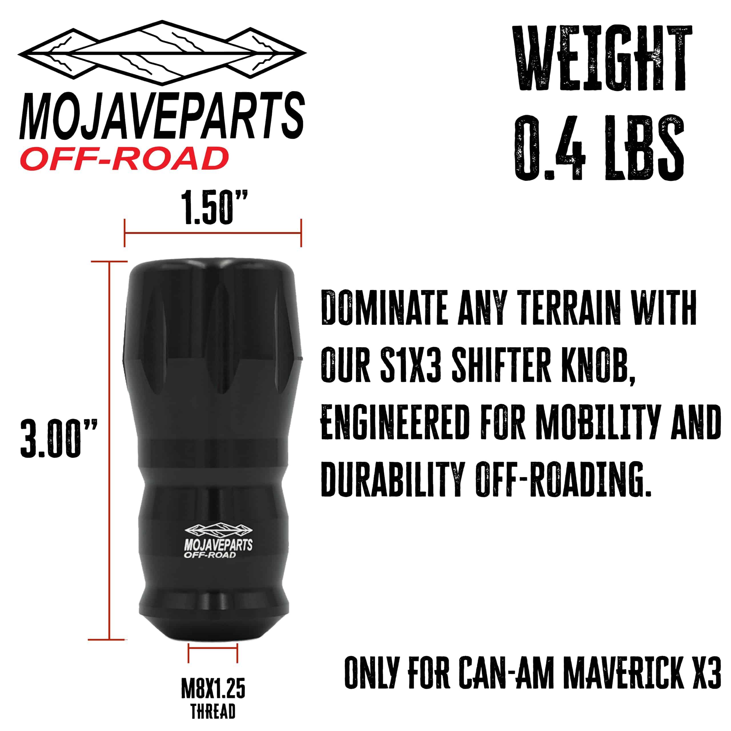 Pomo de Cambio S1X3 Mojaveparts Off-Road para Can-Am - Imagen 4