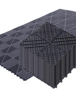 Juego de baldosas para suelo de garaje con sistema de