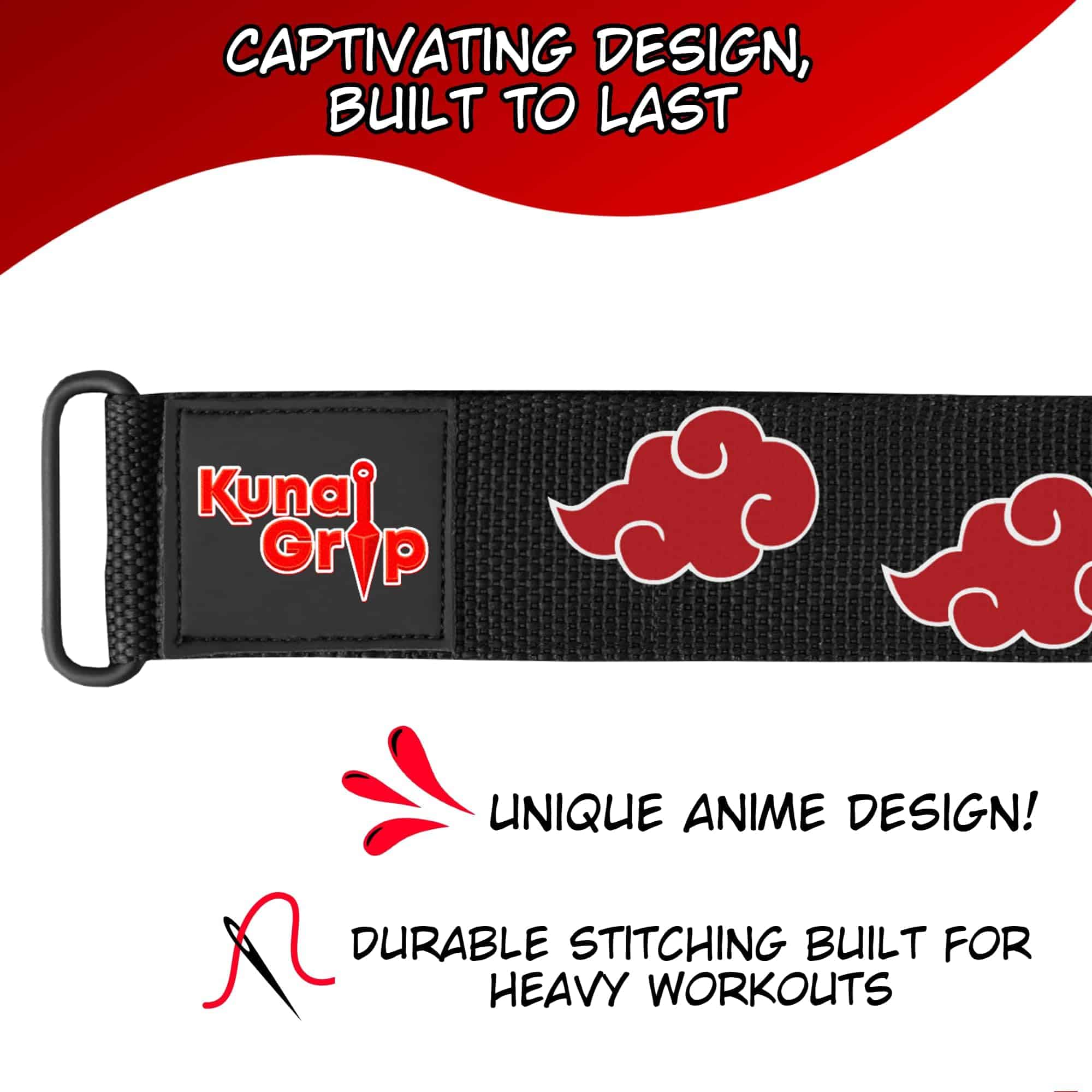 Kunaigrip Ganchos de Levantamiento de Pesas de Anime (Par) - Imagen 7