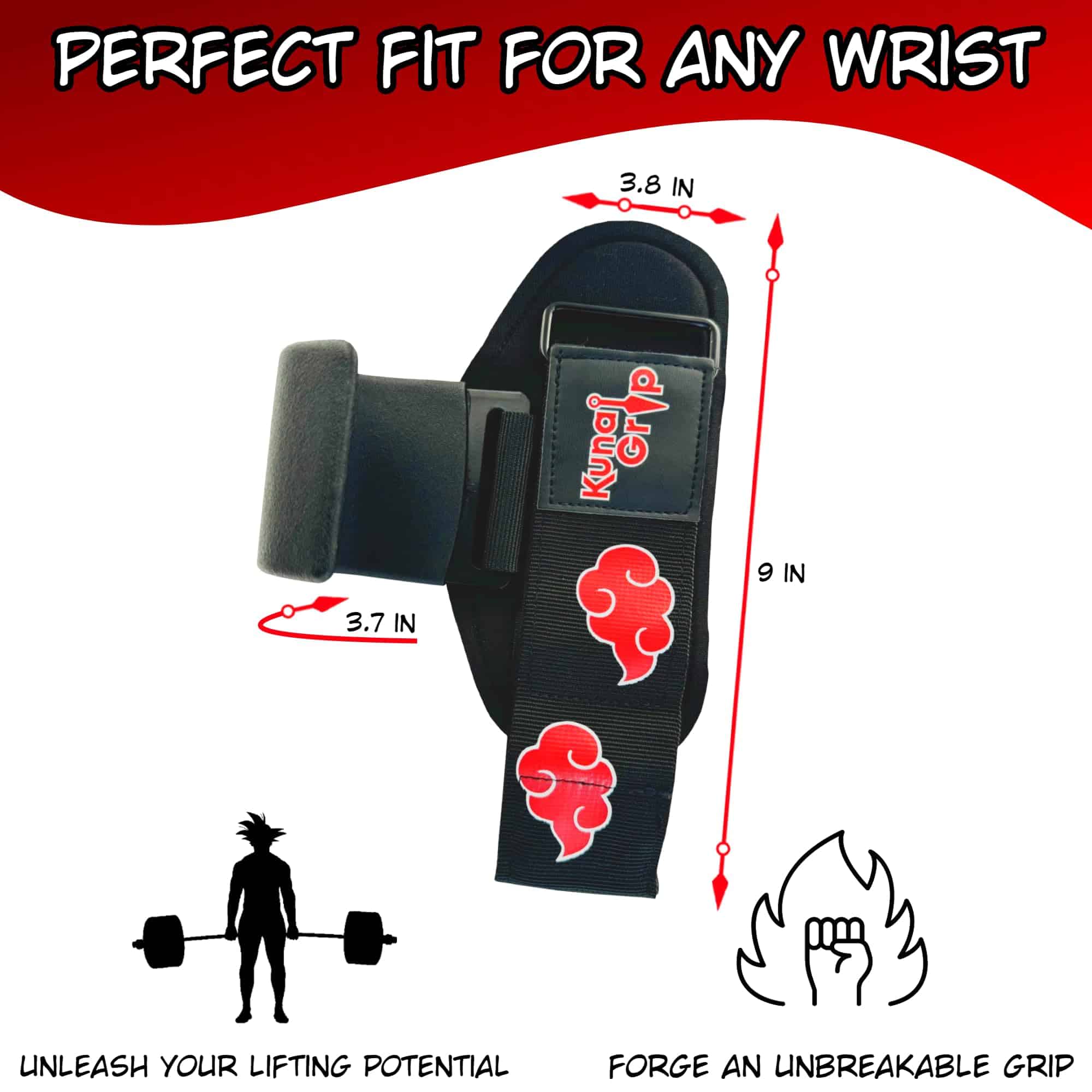 Kunaigrip Ganchos de Levantamiento de Pesas de Anime (Par) - Imagen 4