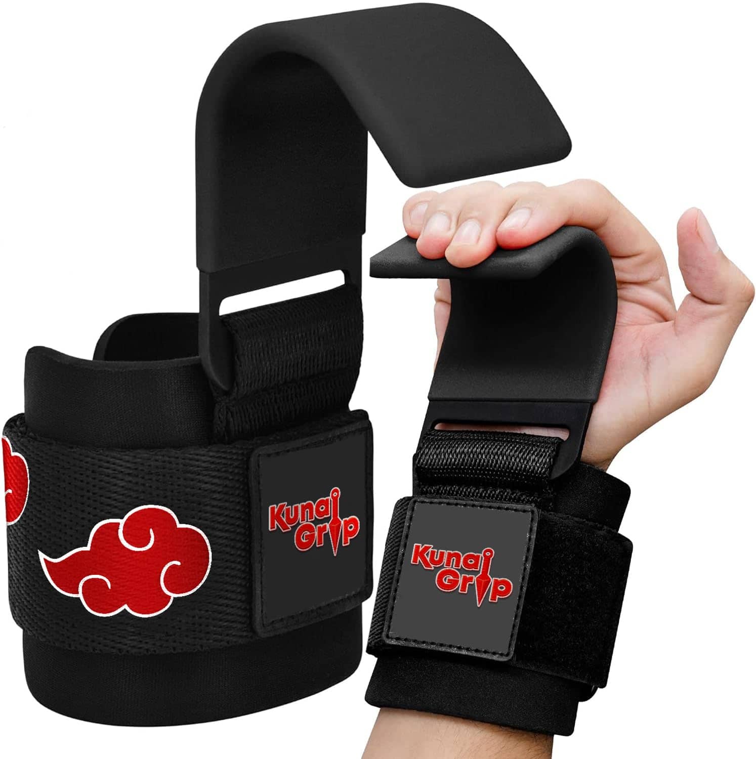 Kunaigrip Ganchos de Levantamiento de Pesas de Anime (Par)