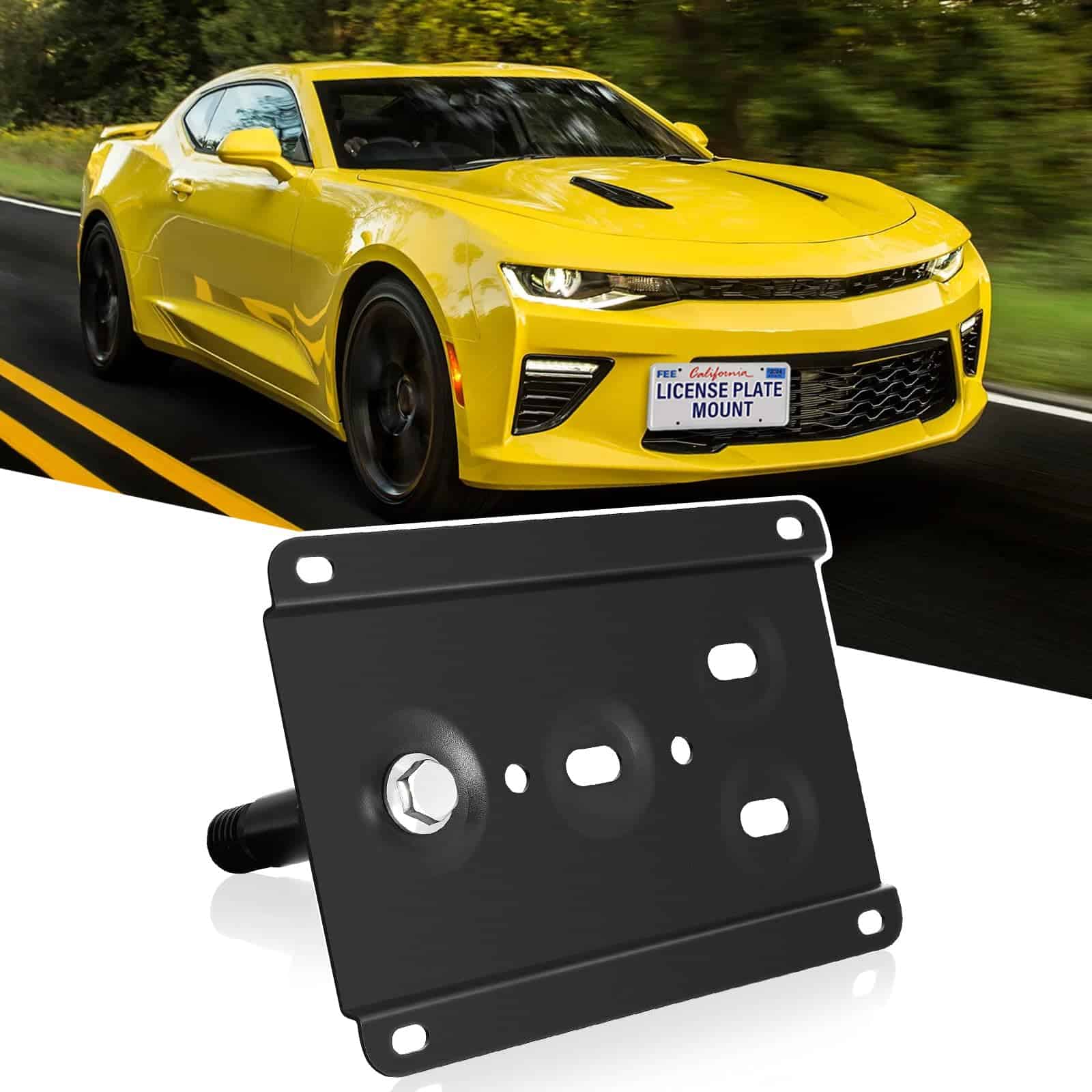 Soporte de placa de matrícula delantera -Negro