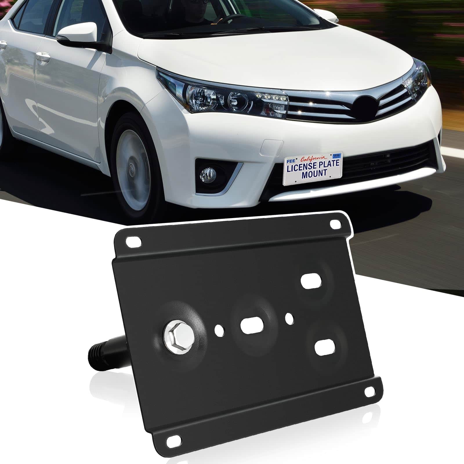 Soporte de Placa de Matrícula delantera -Negro