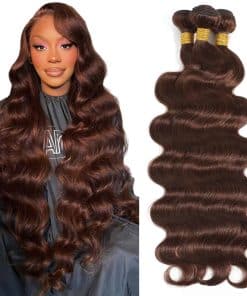 #4 Chocolate Brown Extensiones de Cabello Humano Ondulado
