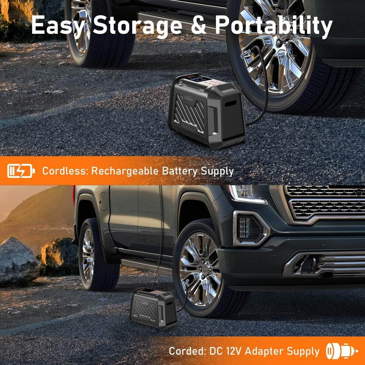 Inflador de Llantas Carmot Portátil para Automóvil, - Imagen 8